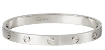 white gold Cartier bracelet