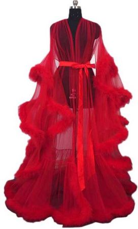 red silk robe