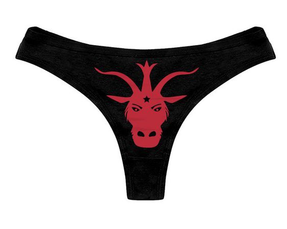 Goat Demon Panties Devil Panty Baphomet Womens Thong Panties | Etsy