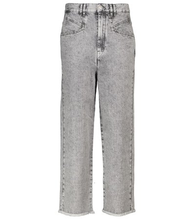 Isabel Marant - Dilali high-rise straight cropped jeans | Mytheresa
