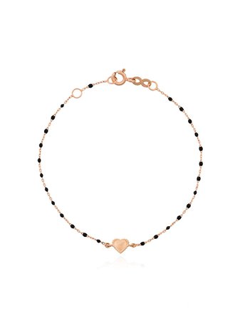 Gigi Clozeau 18kt Rose Gold Heart Charm Bracelet - Farfetch