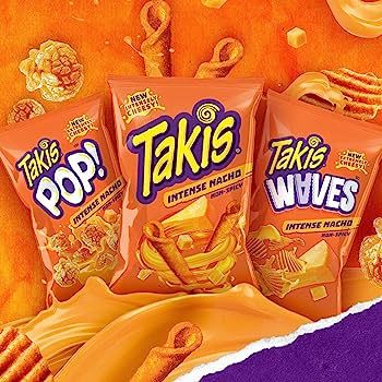 Amazon.com : Takis Rolls Intense Nacho, Nacho Cheese Flavored Rolled Cheesy Tortilla Chips, Multipack 40 bags, 1 Ounce Each : Everything Else