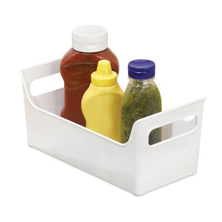 iDesign® Fridge Binz™ 5.5-Inch x 11-Inch Portable Condiment Caddy in White | Bed Bath and Beyond Canada