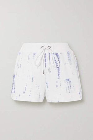 Robin Tie-dyed Cotton And Modal-blend Terry Shorts - Blue