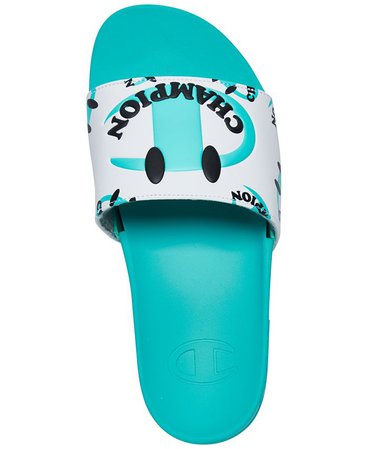 Champion Women's IPO Squish Smile Print Slide Sandals from Finish Line & Reviews - Finish Line Women's Shoes - Shoes - Macy's