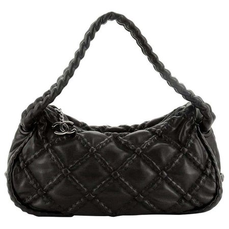 Chanel Hidden Chain Hobo Quilted Lambskin Small For Sale at 1stdibs