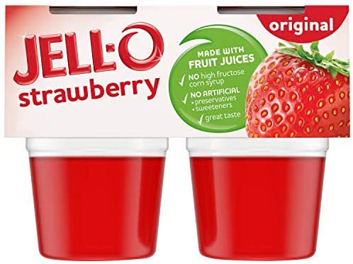 Jell-O Strawberry Ready-to-Eat Gelatin Snacks (4 Cups): Amazon.com: Grocery & Gourmet Food