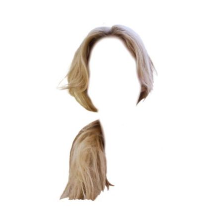straight blonde hair low ponytail