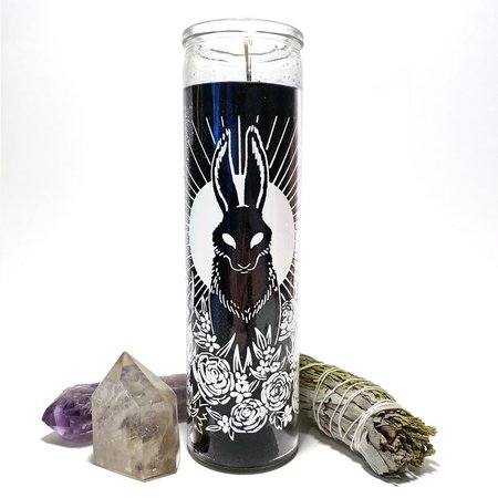 Black Rabbit Prayer Candle Animal Magic Altar Ritual | Etsy