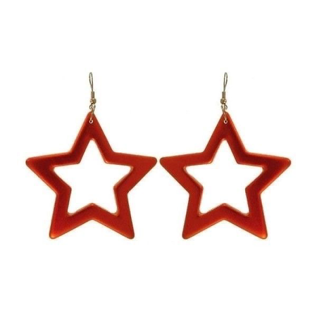 red star earrings