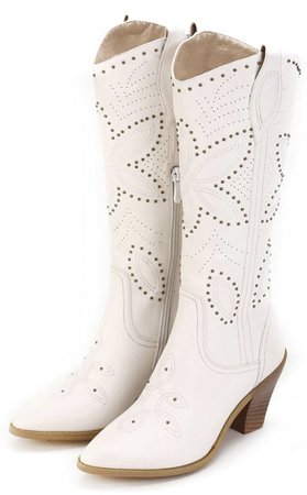 embroidered white cowgirl boots