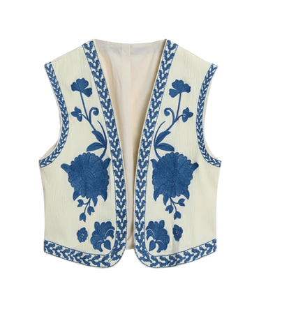 commense embroidered vest