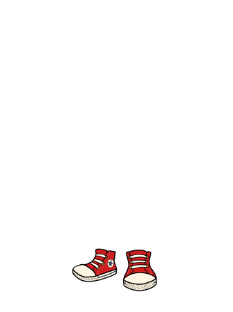 cartoon kids shoes- converse red high tops