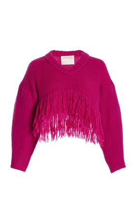 Mari Fringed Cashmere-Wool Sweater By Alejandra Alonso Rojas | Moda Operandi