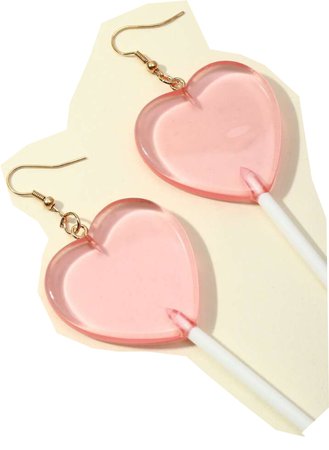 pink heat lollipop earrings