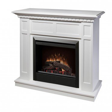 Dimplex DFP4743W Caprice Mantel Package with Electric Fireplace, White, 48.25-Inches