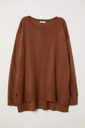 Fine-knit Sweater - Orange