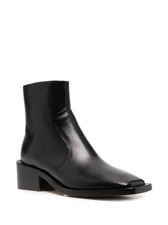 Black MM6 Maison Margiela square-toe ankle boots S40WU0257P3738 - Farfetch