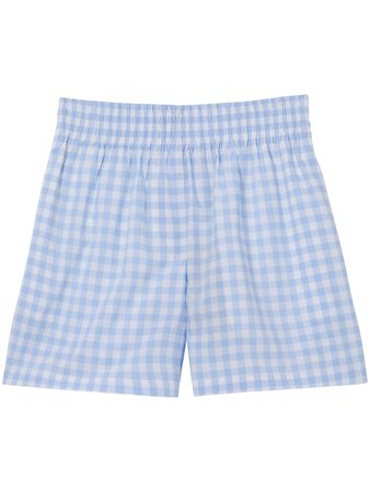 Blue Burberry gingham check shorts 8029037 - Farfetch