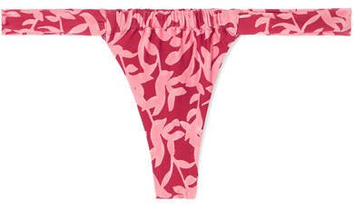 Hermosa Floral-print Bikini Briefs - Pink