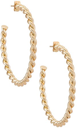 The M Jewelers NY Twisted Florence Hoop Earrings