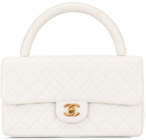 Pre-Owned diamond quilted CC turn-lock tote