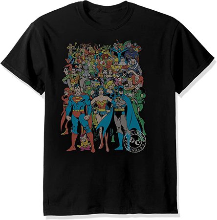 DC Comics Men's Short Sleeve T-Shirt, Universe Black, Large | Amazon.com
