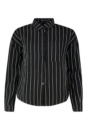 Woven Striped Shirt button down | Boohoo