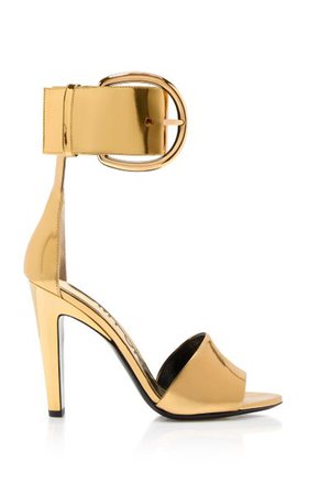 Mirrored Buckle Embellished Leather Sandals By Tom Ford | Moda Operandi