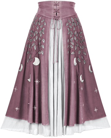 dusty pink medieval style corset skirt