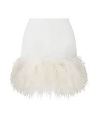 white faux feather fur skirt - Google Search