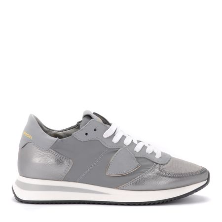 Philippe Model Sneaker Tropez X Model Made Of Leather And Gray Fabric
