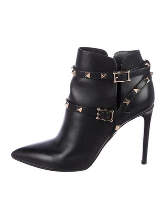 Valentino Rockstud Leather Boots - Shoes - VAL104735 | The RealReal