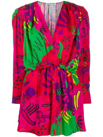 Balenciaga abstract-print Mini Dress - Farfetch