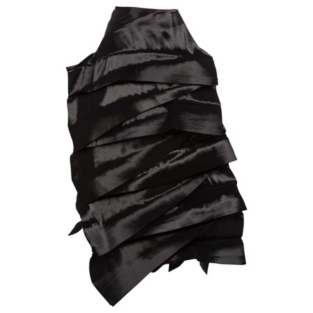 Junya Watanabe Comme des Garcons Sculptural Black Avant Garde Skirt - 1stDibs