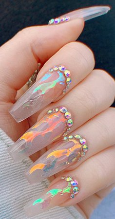 clear flame nails
