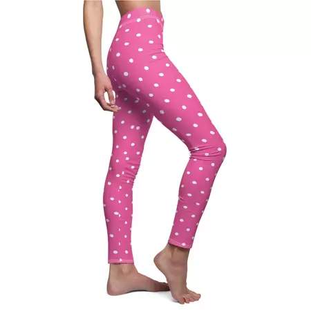 Polka Dot Leggings (Pink) – Small Beanz