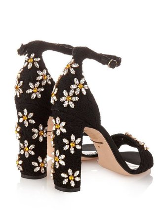 dolce and gabbana daisy black heels
