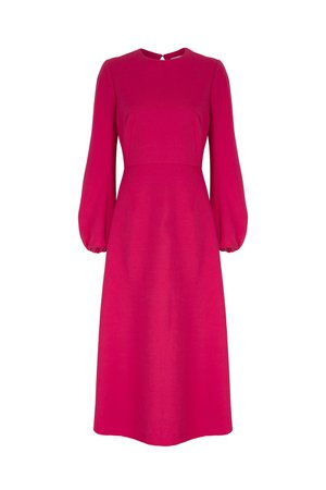 Anna Bow Dress Deep Pink Cloqué Sustainable – Suzannah London