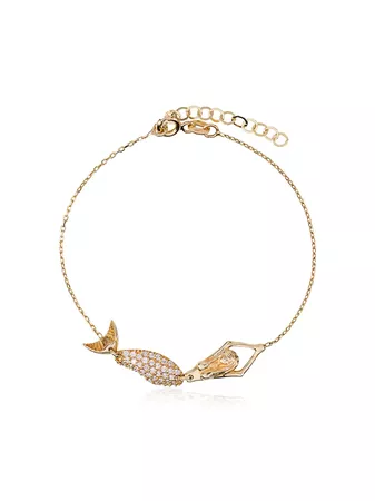 Anton Heunis 18k yellow gold mermaid diamond bracelet £1,205 - Shop SS19 Online - Fast Delivery, Free Returns