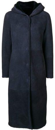 Liska hooded shearling coat
