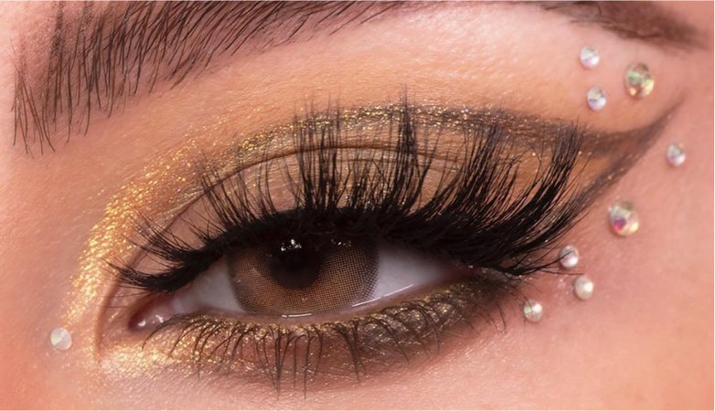 Brown/Gold Eye Makeup