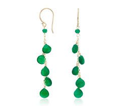 green dangle earrings - Google Search
