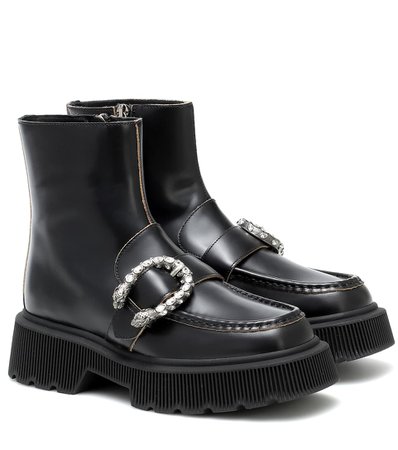Leather Ankle Boots | Gucci - Mytheresa