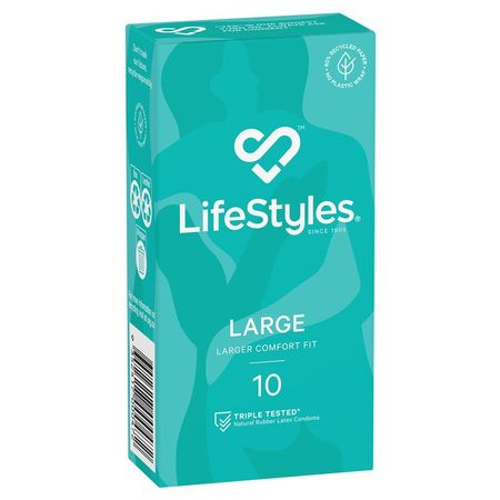 Buy LifeStyles Condoms Large 10 Pack Online at Chemist Warehouse®