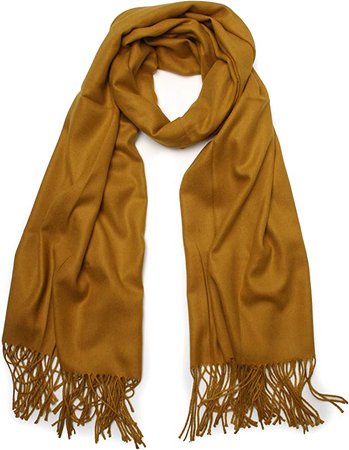 Ruth&Boaz Soft Cashmere Feel Light Weight Winter Shawl Wrap Scarf (Mustard) at Amazon Women’s Clothing store