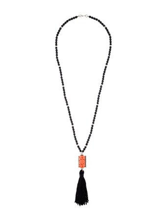 Kenneth Jay Lane Bead & Tassel Pendant Necklace - Necklaces - WKE25206 | The RealReal