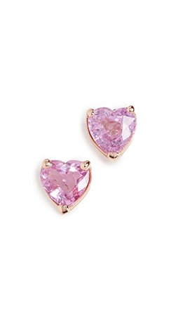 SHAY 18k Pink Sapphire Heart Studs | SHOPBOP
