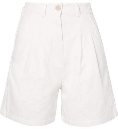 L.F.Markey - Henry Linen And Cotton-blend Shorts - White