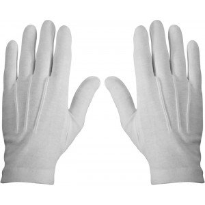 White Military Cotton Dress Parade Gloves